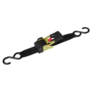 DC Cargo - Retractable Ratchet Strap, (2 inch) - Heavy Duty Tie Down Auto Retractable Ratchet Straps - Easy Self Contained Black Ratchet Strap Tie Downs for Trailers, Vehicles, Boat