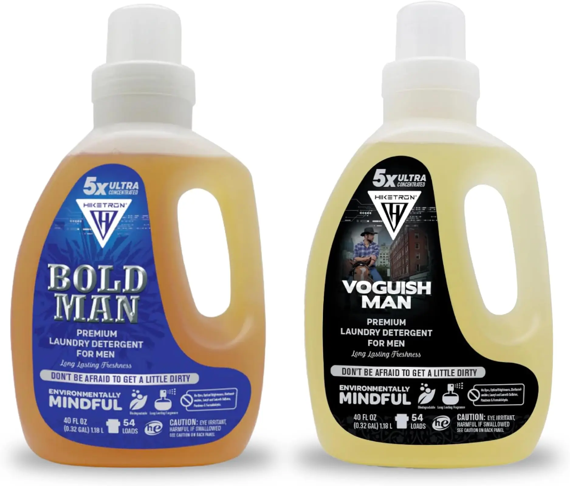 Voguish & Bold Man 2-Pack Liquid Laundry Detergent, 5x Ultra Concentrate, Tough Stain Remover, Plant-Based Odor Control, Nontoxic Living, Fresh Laundry, 80 Fl Oz Liquid Formula, Ultra Concentrate Laundry Detergent, Plant-Based Odor Control Laundry Deterge