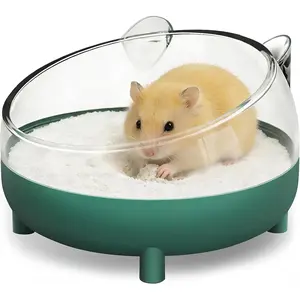 Hamster Bathtub Sand Bath Container Toilet Food Bowl for Dwarf Hamsters Gerbils Mice and Other Small Animals