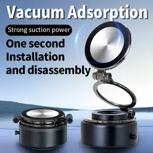 360Degree rotatable charging  automatic suction strong suction smartphone holder suitable for all iPhone and Samsung smartphone car holders,adjustable and foldable multifunctional  phone holder vacuum magnetic Blue