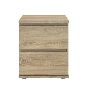 Tvilum, Aurora 2 Drawer Nightstand, Oak Structure