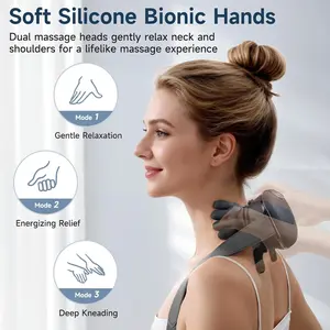 Electric Neck Massager with Heat Therapy, Shoulder Pain Relief, Deep Tissue Massage, Lithium Ion Batteries Included, 10w Power Consumption