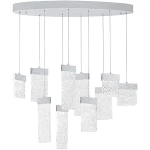 CWI Lighting Carolina LED 12 inch Pewter Down Chandelier Ceiling Light 1090P40-10-269-O