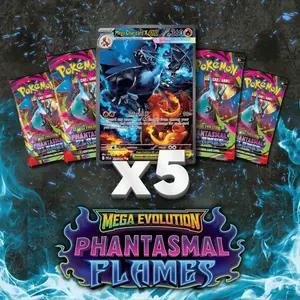 Phantasmal Flames Booster Packs - 5 Pokémon Booster Pack