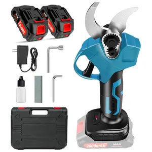 Brushless Electric Pruning Shears, Portable Cordless Pruning Shears with 2pack 2Ah Li-ion Battery, Adjustable Cutting Diameter 0.8-1.3 Inch for Gardening Tree Pruning, Branch Cutting
