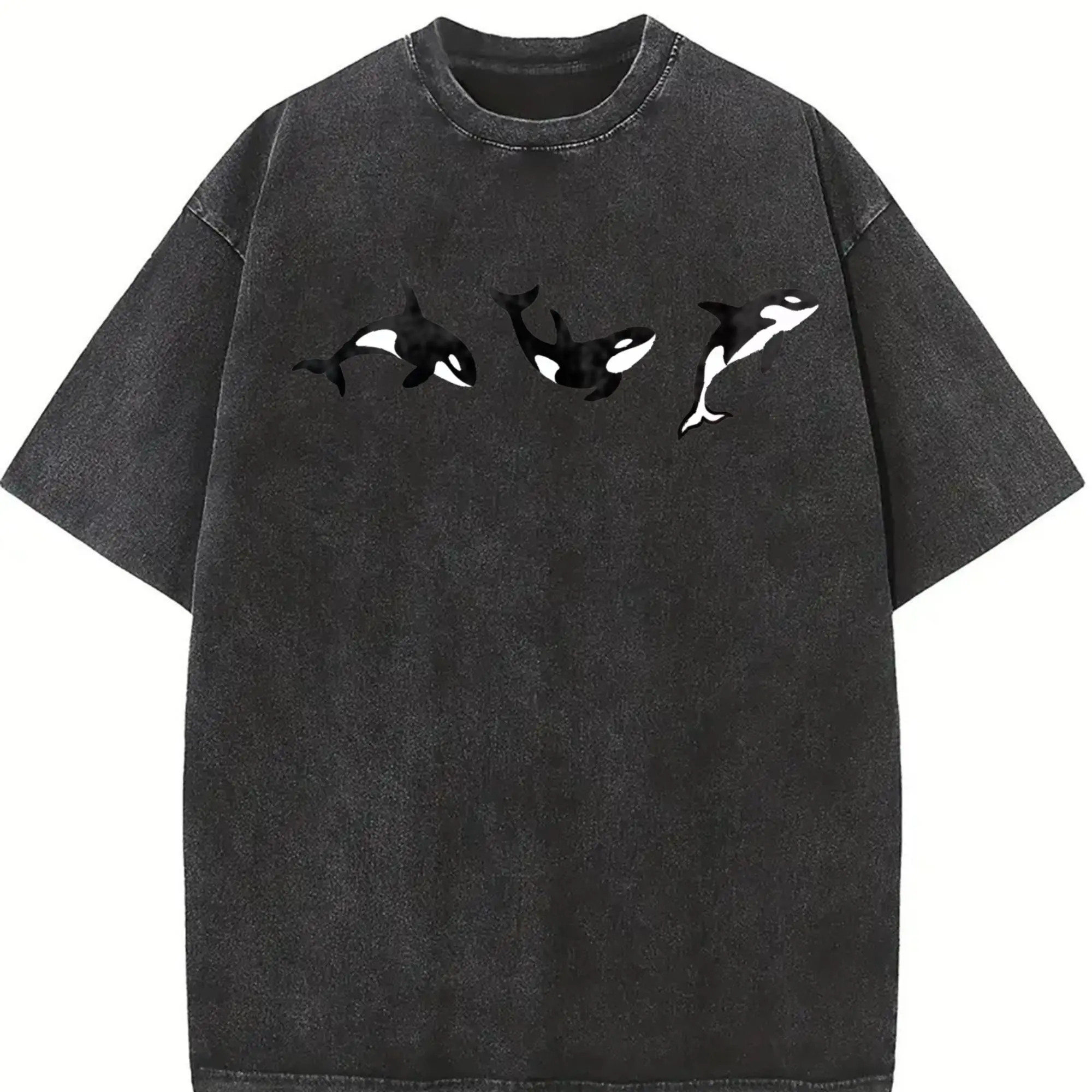 Orca Embroidered Shirt, Ocean animal Lover Shirt, Summer Embroidered Shirt, trendy Summer tee, Fish Lover shirt
