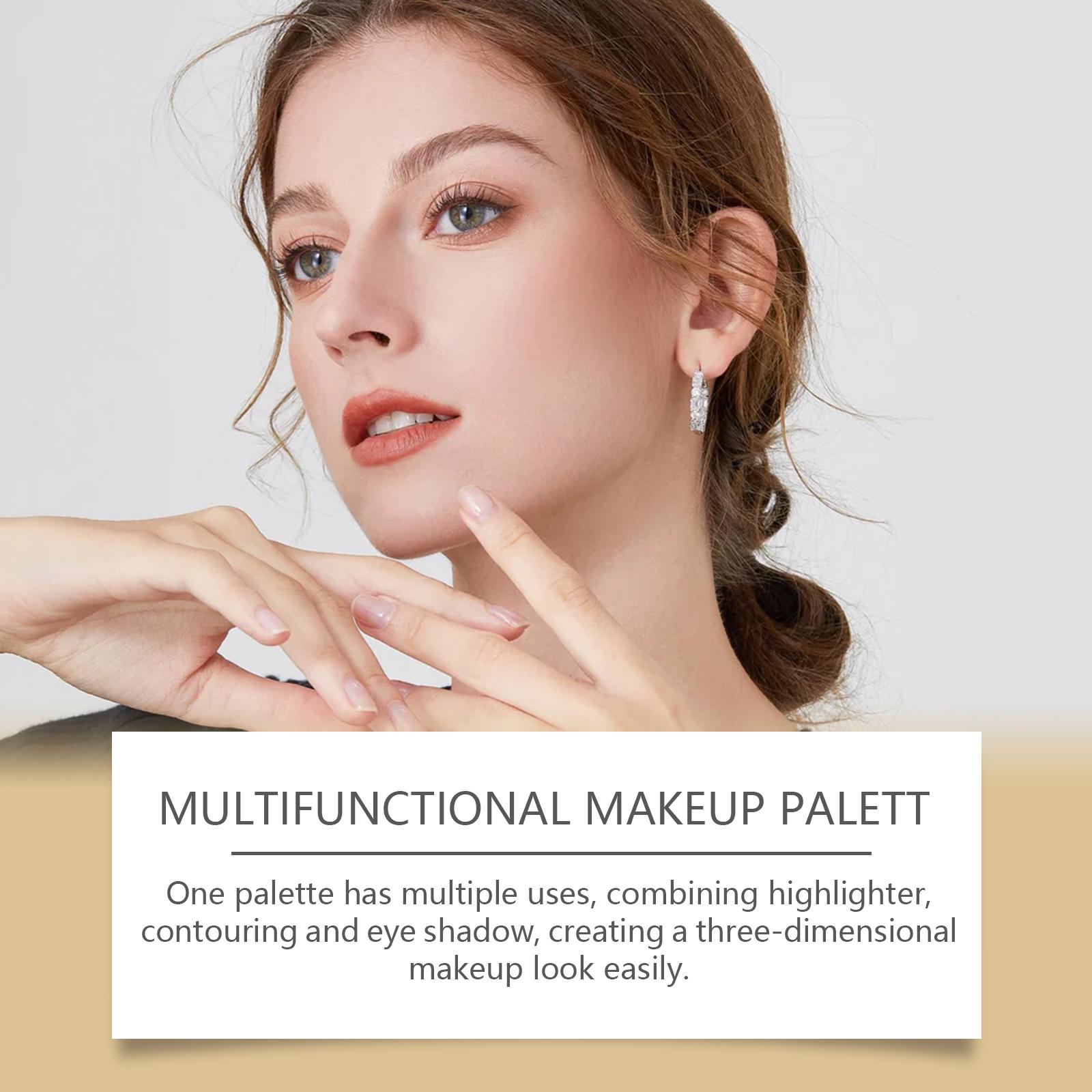 Makeup palette set combo; multifunctional beauty tool combo makeup box for stage looks, natural/no‑makeup looks, portable touch‑ups
