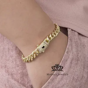 14k Gold Plated Miami Cuban Link Chain Bracelet, Thickened, Dense and Chunky 7.5/8.5 inch- Hip-Hop Jewelry for Men/Women Hypoallergenic Material, Sweat-Resistant, Chunky Gold Bracelet for Streetwear,Trendy Accessory Gift Black Friday