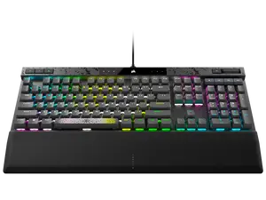 CORSAIR K70 MAX RGB Magnetic-Mechanical Gaming Keyboard - Adjustable CORSAIR MGX Switches, Dedicated Media Controls, CORSAIR AXON, Aluminum Frame - Steel Gray