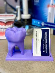 3D Printed tooth card holder, Christmas Gift, Stocking Stuffer, hygienist gift, dentist gift, dental office accessories, dental decor