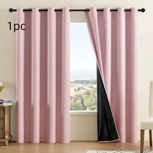 100% Blackout, Dustproof UV Protection, Minimalist Style Drapes for Bedroom Living Room, Cozy Home Decor, Home Decoration Window Curtain, Minimalistic Style Drapes