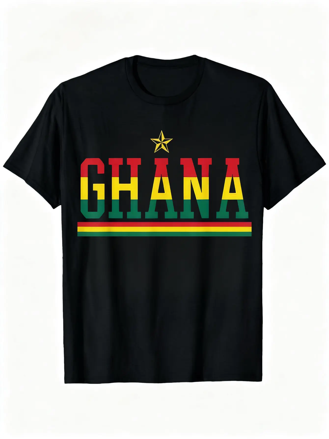 100% Cotton Ghana T-Shirt Ghanaian Flag Gift T-Shirt