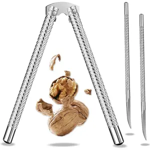 Nut Cracker Tool,Stainless Steel Nut Crackers for All Nuts Walnuts Seafood