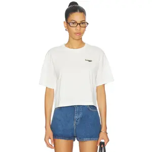 Lacoste Relaxed Fit Jersey Tee in White Lacoste Relaxed Fit Jersey Tee in White