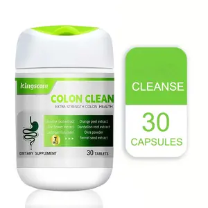 Kingscom Cleansing Tablets: Probiotics & Natural Ingredients, Gluten - Free & Vegan.Contains Lactobacillus casei, Licorice Root Extract, and Fennel Seed Extract.For Both Men & Women