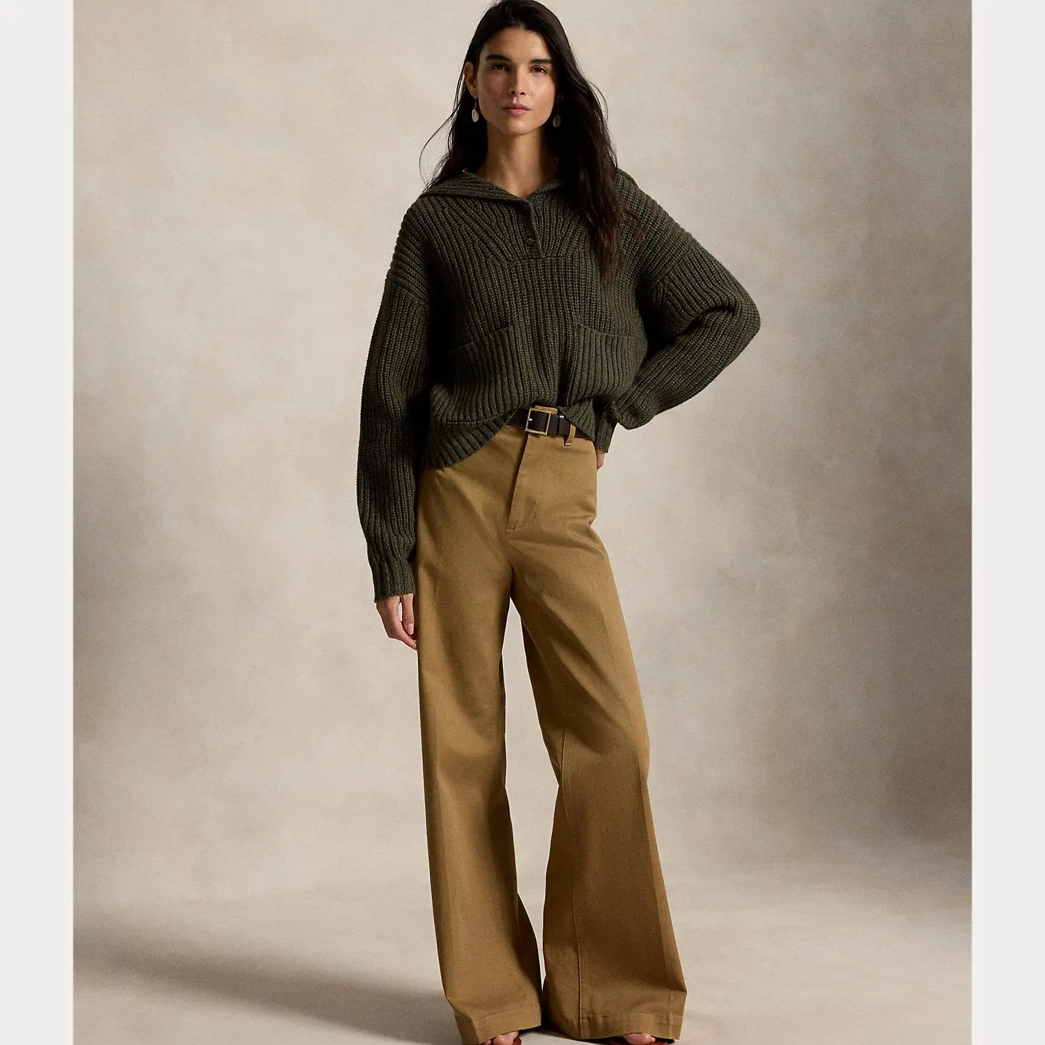 Polo Ralph Lauren - Wool-Cotton Half-Placket Sweater Polo Ralph Lauren - Wool-Cotton Half-Placket Sweater