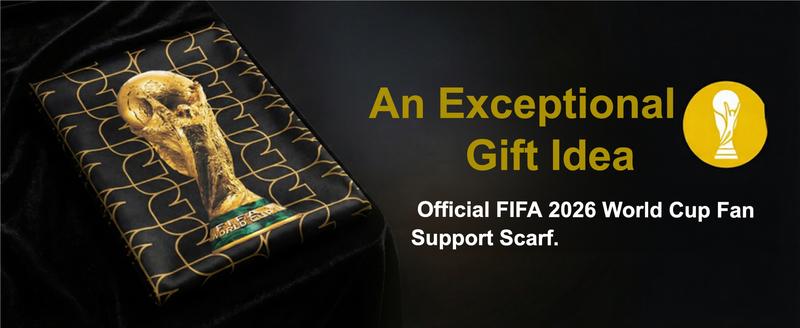 FlFA World Cup 2026 High-Definition Polyester Trophy Scarf Game Day Fan Collect Wear Nationwide Supporters Accessory