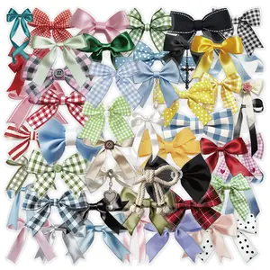 50 Transparent PET Bow Stickers for Waterproof DIY Creative Decorations on Suitcases, Phone Cases, Laptops, Helmets, and Skateboards.