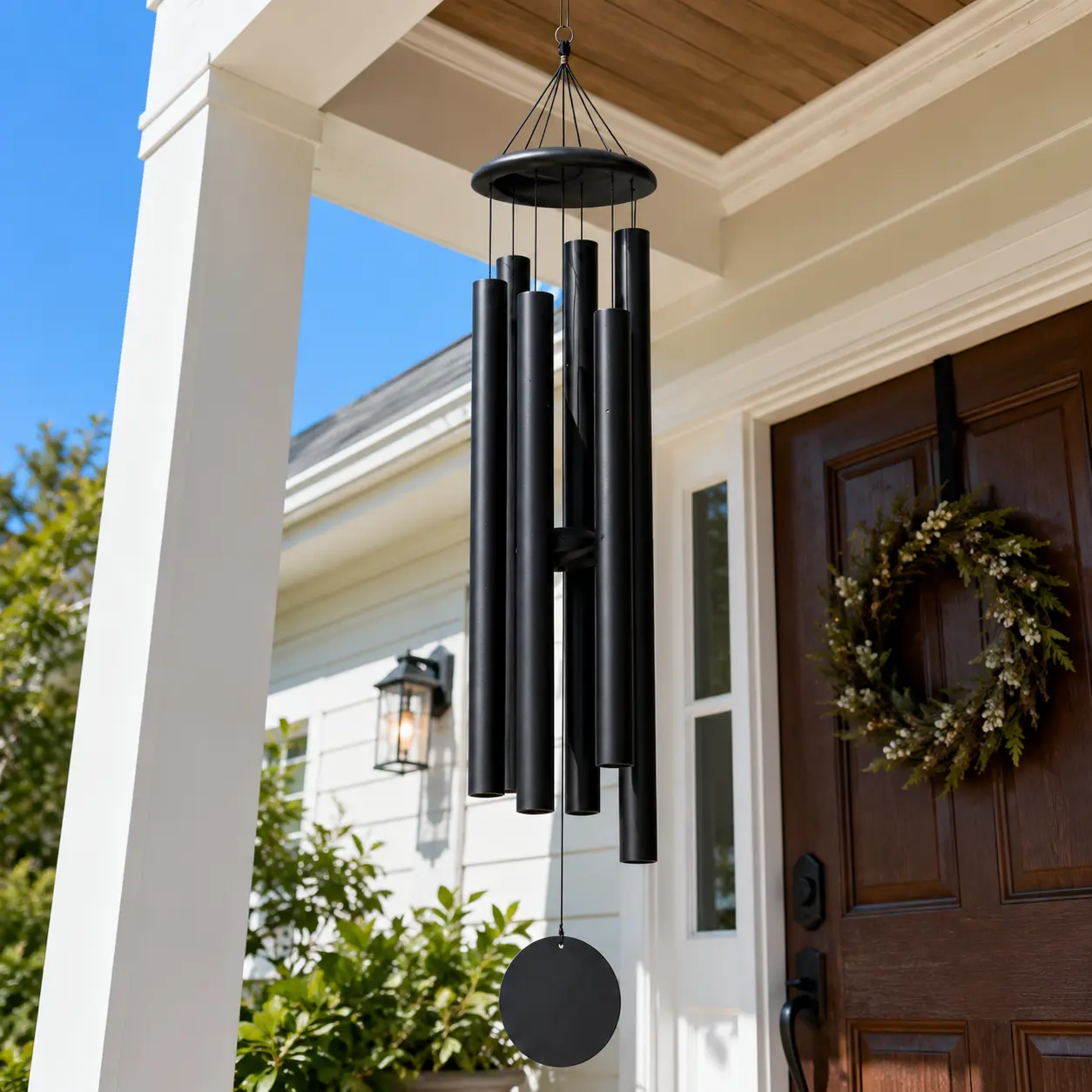 Large Deep Tone Wind Chimes 32 Inch 6 Metal Tubes, Waterproof Outdoor Hanging Wind Chime Decor for Yard Balcony