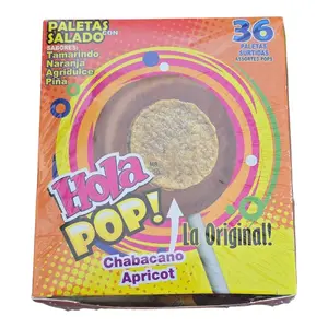 Hola Pop! Paletas Salado – Chabacano (Apricot) Assorted Pops.