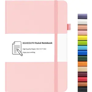 Notebook Journal, College Ruled Notebook Lined A5 160 Pages,Hard Cover Journals for Writing, Notebooks for Work Office School Women Men,5.7 inches x 8.4 inches()