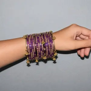 Kashmiri glass Bangles - Size 2.8