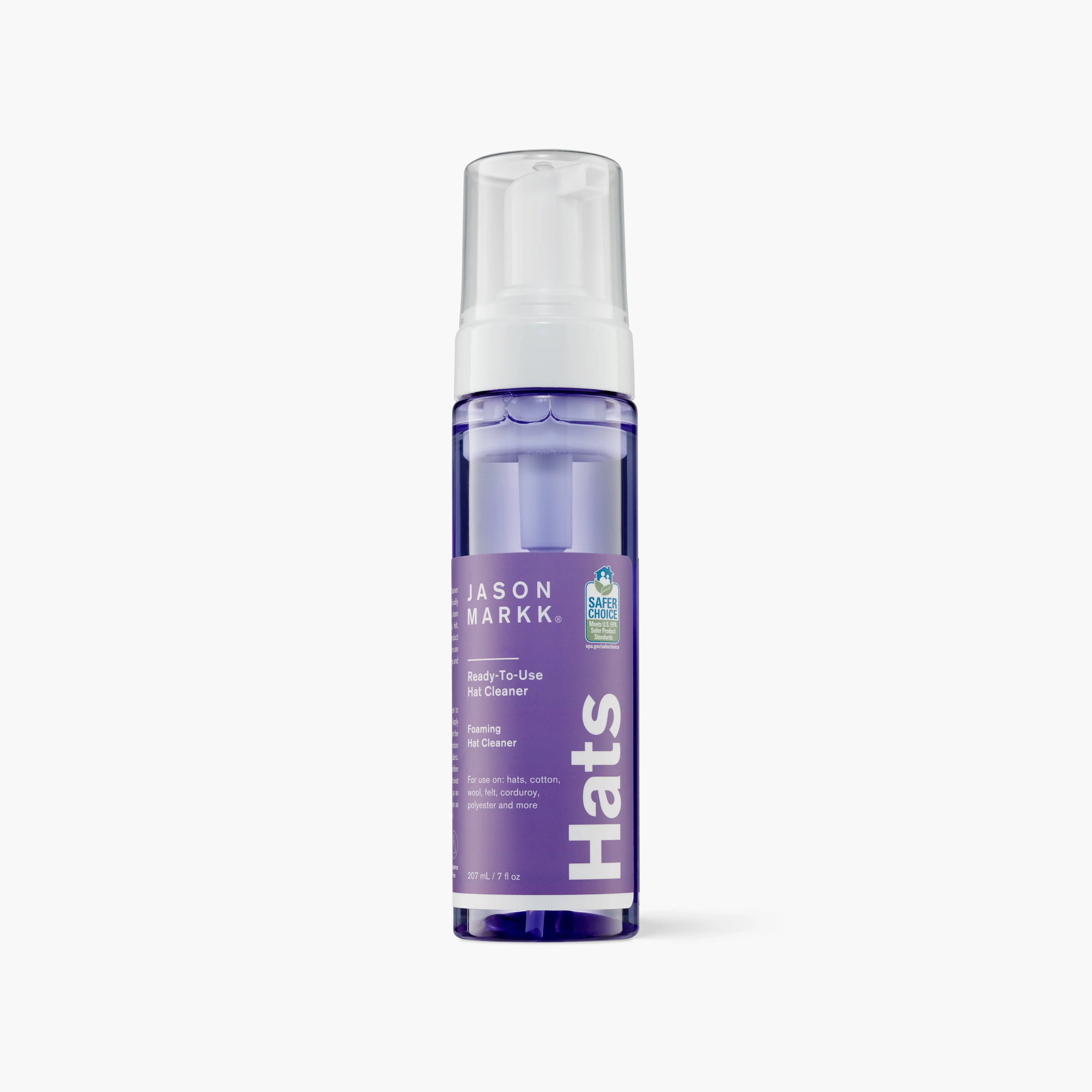 Jason Markk Hat Cleaner Kit, 7 oz Ready-To-Use Waterless Pump Cleaning Liquid, Safe for Cotton, Wool & Suede, Fragrance-Free, Cleaner Pack, Easy To Clean