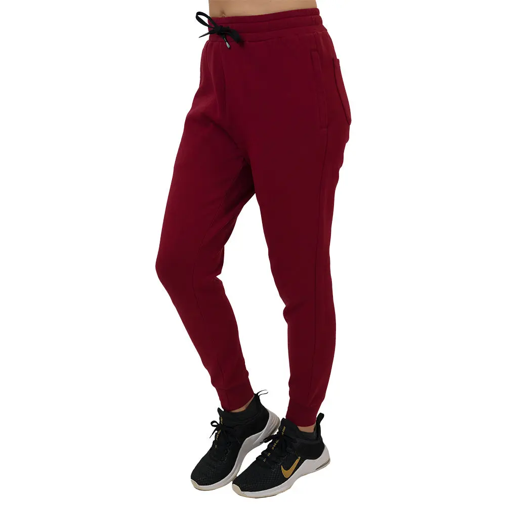 CVG Rest Day Sweatpants Dark Red Athletic Bottoms Activewear Bottoms Leggings Pockets Workout Leggings, Workout Sweatpants, 8% Spandex, High Stretch Leggings, Polyester Blend