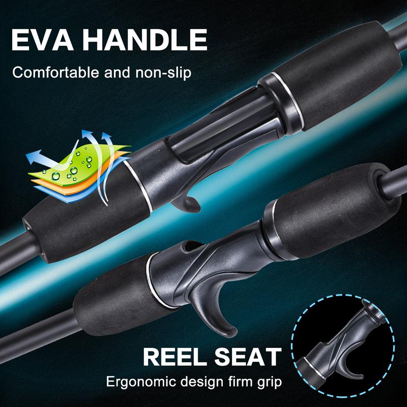 Sougayilang Fishing Gear Set, 6FT Casting Fishing Rod and 7.2:1 Gear Ratio with 4 Strands Braided Multicolour Fishing Line for Outdoor fishing supplies Sougayilang Fishing Gear Set, 6FT Casting Fishing Rod and 7.2:1 Gear Ratio with 4 Strands Braided Multicolour Fishing Line for Outdoor fishing supplies