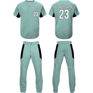 SGS SPORTS GEAR SWAG Custom Baseball Uniform, Personalized Short Sleeve & Sleeveless Uniforms with Name/Number,Uniform Set for Men, Women, Youth, and Kids, Black - Pastel Green