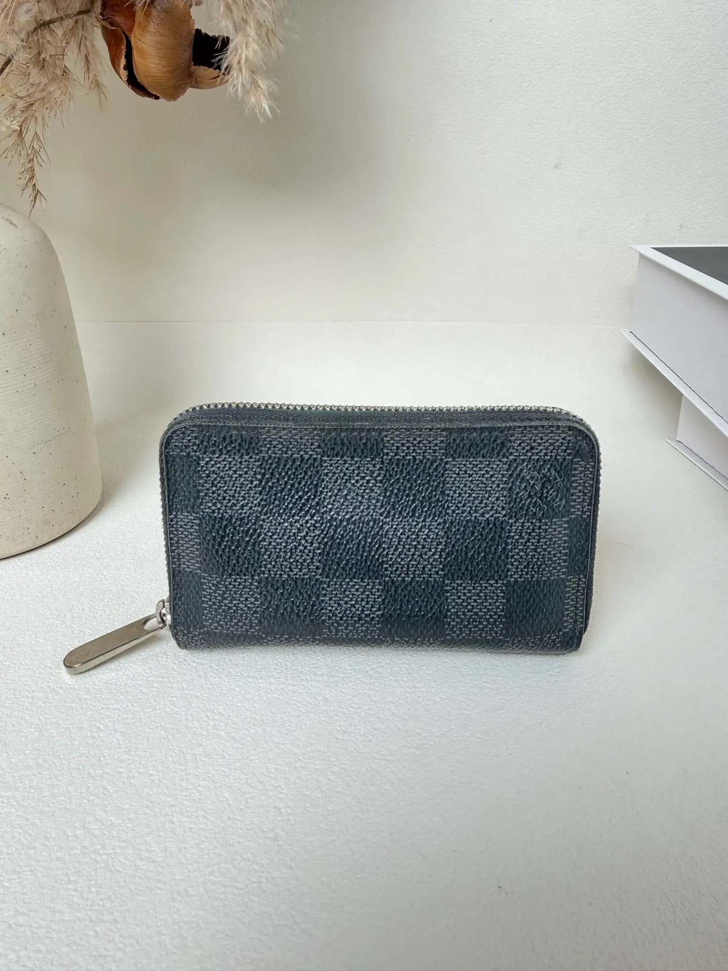Pre-owned Louis Vuitton Damier Ebene Card Holder Wallet CC0040