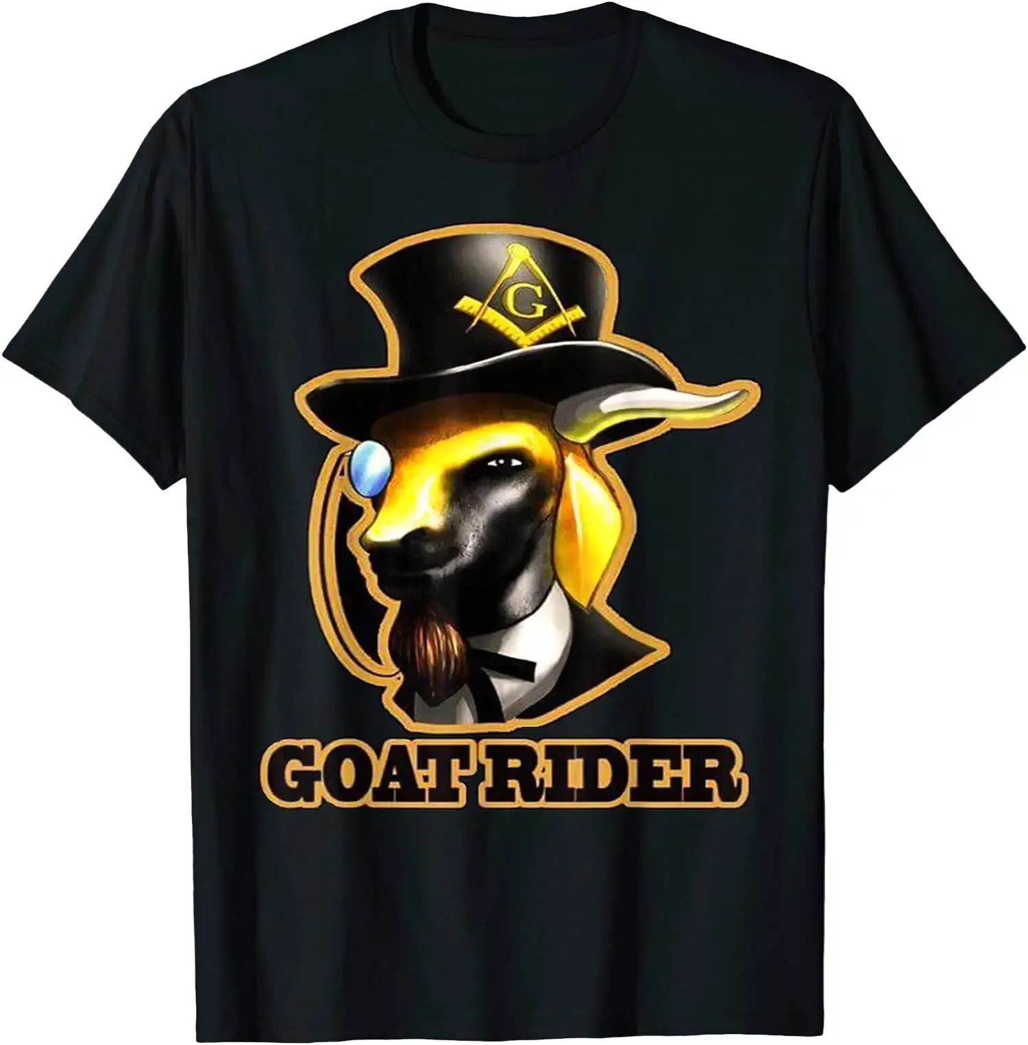 NEW LIMITED Mens Masonic Goat Rider Mason Tees T-Shirt