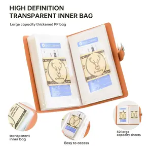 Granary 1/2pcs Vintage Floral BUD Folder-A6 Budget Folder with Large Capacity Cash Envelopes, Soft PU Cover, Financial Planner, Cash Management. Account Books for Easter&Mother's Gift.