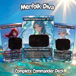 Merfolk Diva Anime Waifu Commander 100 Card Deck + Tokens | EDH Proxy