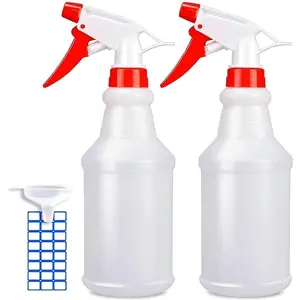 Empty Spray Bottles (16oz/2Pack) - Adjustable Spray Bottles for Cleaning Solutions - No Leak and Clog - HDPE spray bottle For Plants, Pet, Vinegar, BBQ, and Rubbing Alcohol