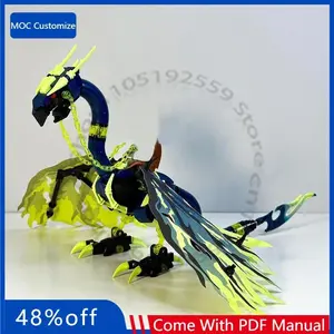 301 PCS Customize The Dragon of Possessed MOC Customize Modular Building Block Simple Educational Model DIY Toy Birthday Gift