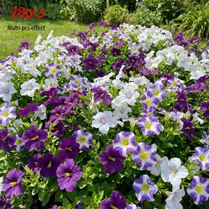 28pcs Artificial Flowers | Triple-Color Gradient Daisies for Outdoor and Indoor Decor, Ideal for Home, Office, Hotel, Wedding, and Seasonal Celebrations, Artificial Daisy Flower