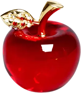 Sparkling Dew Apple Glass Art