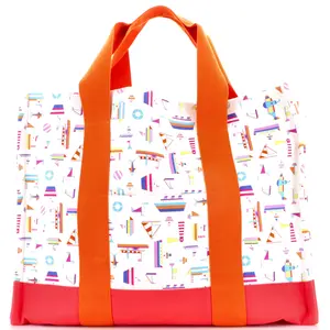 Pre-owned HERMÈS Canvas Plain Tote Bags REBAG Hermes Petit Chartier Nappy Bag Printed Toile Large by Rebag