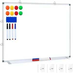 White Board Dry Erase Whiteboard for Wall, 18"x24" Hanging Wall Mounted  Whiteboard Aluminium Frame for , Office, School, Kitchen