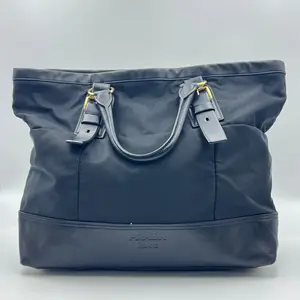 Pre-owned PRADA Nylon/Leather Tote Bags Nylon Vintage Tote Black