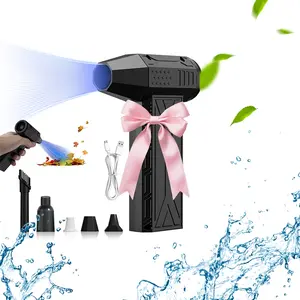 Portable mini jet dryer blower, gear turbine fan, powerful blowing, wireless brushless car air purifier, handheld, Leaf Blower Cordless