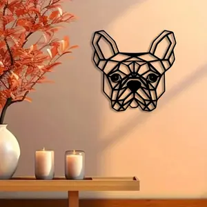 1pc French Bulldog Metal Wall Art, French Bulldog Statue Mural, Perfect for Living Room, Office, Pet Corner Decor, Christmas Decor, Ideal Gift for Bulldog Lovers