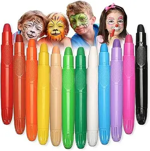 Paint Markers Face Painting Kit for Kids Washable Body Markers 12 Colors Face Paint Crayons Kids Face Painting Kit Non Toxic Crayons Bulk Art Kits for Kids 6-9 belly cast kit pregnancy