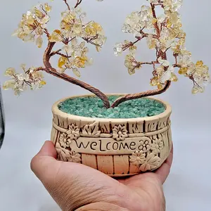 Citrine Money Tree Pot