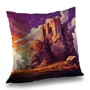 MWW C1PC2626D1C3D3 Decorative Standard Pillow, 26x26 in Purple Polyester Twill Throw Pillow for Home Decor, Decorative Standard Pillows