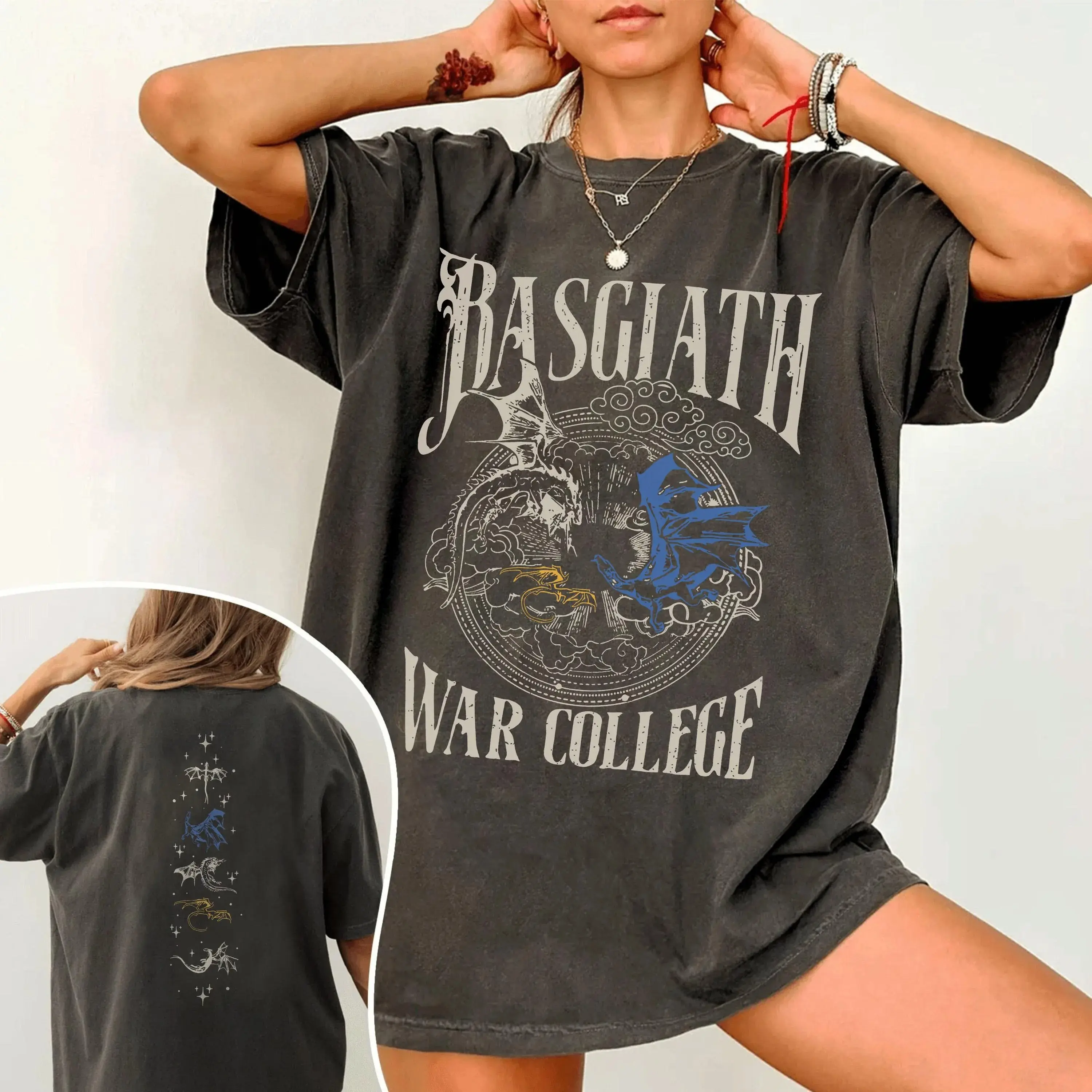 Basgiath War College T-Shirt, Fourth Wing Shirt, Dragon Rider Tee, Romantasy Reader Merch, The Empyrean Series, Fantasy College Sweatshirt