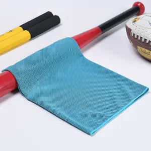 Blue Hollow Nylon Quick Chill Towel Sweat Absorbing Outdoor Running Workout Cooling Rag