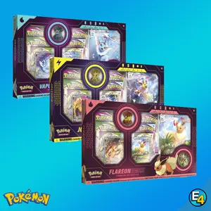 Pokémon Jolteon, Vaporeon, Flareon Vmax Premium Collection Box