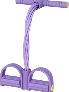 Pedal resistance band-ergonomic sit-up training equipment/reliable 8-tube elastic extender, abdominal exercise, legs, arms, back fitness yoga family women and men